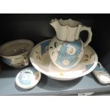 A wash jug and bowl set