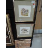 A selection of original Otter water colour paintings by Gabrielle Bordewich and accompanying book