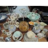 A selection of ceramics including Adams Calyx