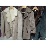 Three sheepskin jackets, good quality. Medium to large sizes.