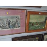 A selection of prints including Fox Hunt and King Arthur