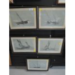 A selection of nautical theme ship prints