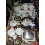 A selection of kitchen wares and ceramics