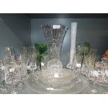A selection of glassware including wine and spirit etc