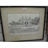 A pen and ink sketch, W M Harris, Helm Bank Kendal, signed and dated 1936, 9.5in x 13.5in