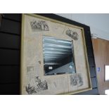 A decoupage framed mirror