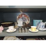 A selection of ceramics including tea cups