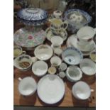 A selection of ceramics including large Shelley tea cups