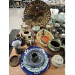 A selection of studio pottery and similar