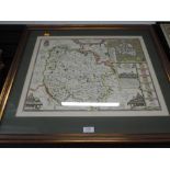 A vintage map print of Herefordshire