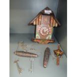 A wooden bodied Swiss style Cuckoo clock