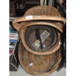 A selection of wicker woven baskets and similar