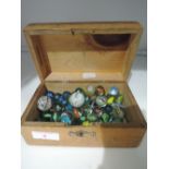 A selection of glass marbles