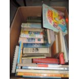 A selection of vintage story and text books including Just William