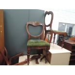 A selection of Victorian mahogany balloon back dining chairs