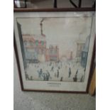 An advertising print for Boddingtons Brewery after L S Lowry 1988