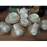 Two part tea and coffee services including Minton and T.Goode and co coffee cups