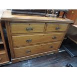 A 19th Century satinwood bedroomn chest of two over two drawers