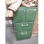 A padded filing or bedroom cabinet