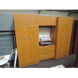 A selection of vintage laminate bedroom furniture