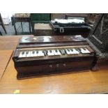 A 19th Century rosewood cased chapel style bellow organ (af)