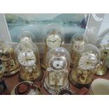 A selection of domed anniversary clocks various names and styles