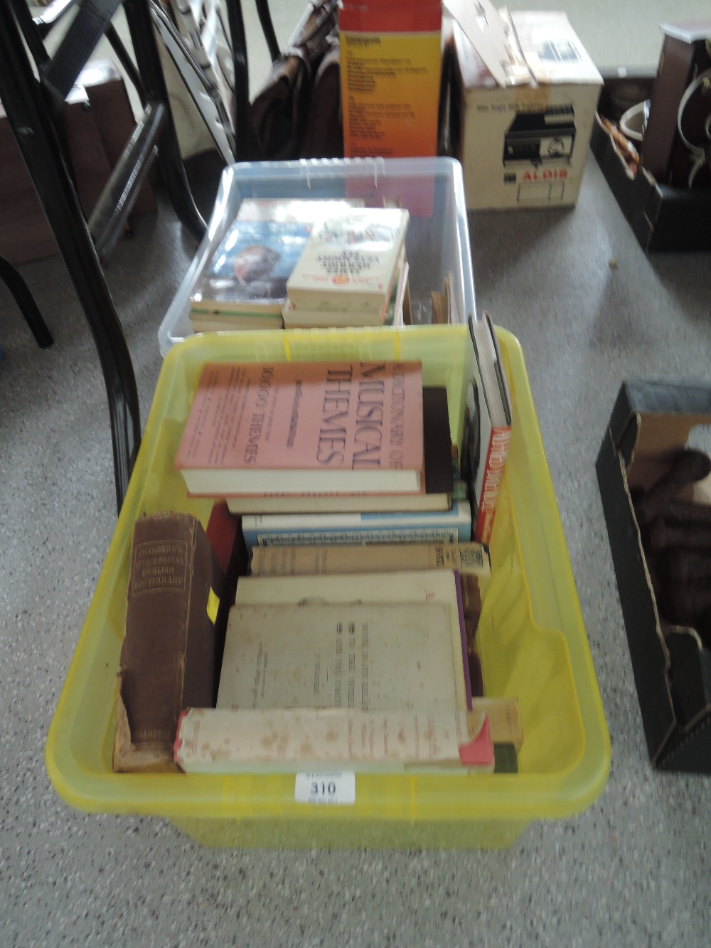 A selection of text and reference books including music interest