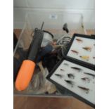 A selection of fishing tackle and reels