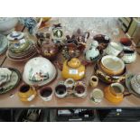 A selection of Cornish style ceramics and Mottoware