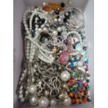 A selection of costume jewellery including Pilgrim necklaces, beads, bangle etc