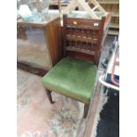 A Victorian spindle back dining chair