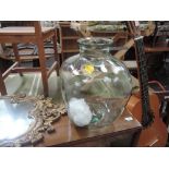 A glass carboy, of interesting design