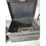 A school or similar document box for Ralph George Price No.1 and similar case inside