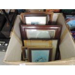 A selection of picture frames and prints