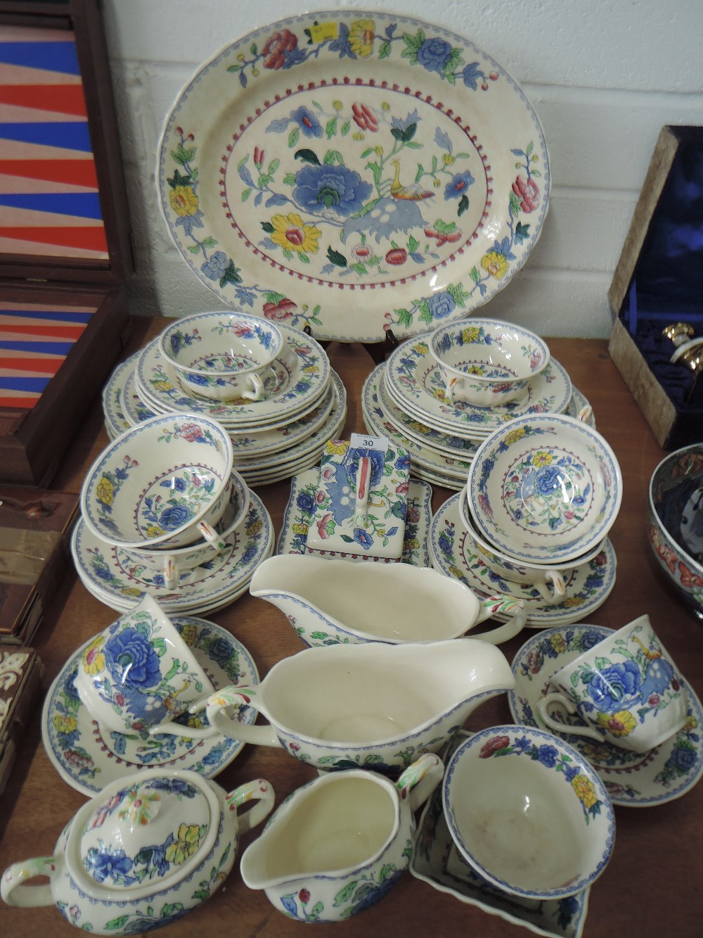 A part tea and dinner service by Mason's in the Regency design