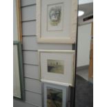 A selection of original miniature paintings including Arthur Barton