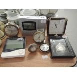 A selection of clocks and travel watches
