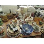 A selection of fine ceramics including Masons Spode etc