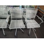 A pair of modular and office chair, maybe suitable for occasional outdoor use or as conservatory