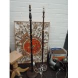 A pair of traditional standard lamps