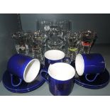 A selection of coffee cups and similar glass wares