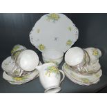 A part tea service by Bell fine bone china