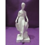 A parian ware figure by Royal Copenhagen Eneret of a Greek maiden