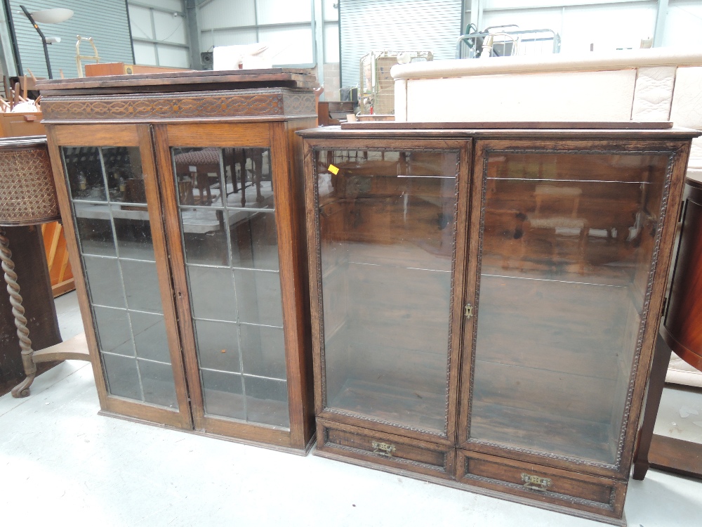 Two early 20th Century oak bookcase