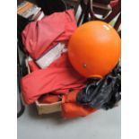 A selection of lifeguards equipment including buoy