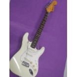 A composite Fender Stratocaster electric guitar, CBS neck circa 1971, plate numbered 295687 with