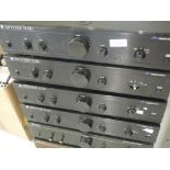 Four Cambridge Audio and Two Promethean power amplifiers