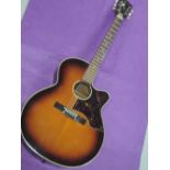 A vintage acoustic guitar , Framus King Cutaway, circa 1963, label serial number 55087, Also bearing