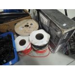 Three reels of cable including DMX 4 core