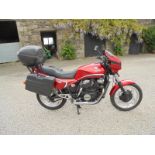 A vintage motorcycle. A Honda VT500E, first registered 1985, 54BHP V Twin, six speed, odometer